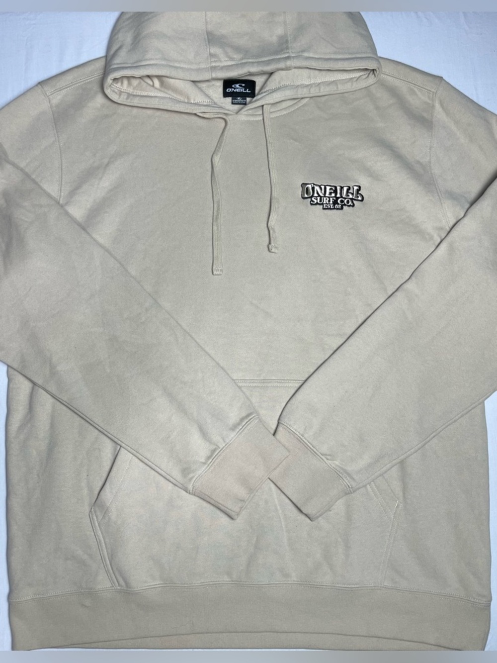 O'Neill Beige Pullover Hoodie with Logo Tag